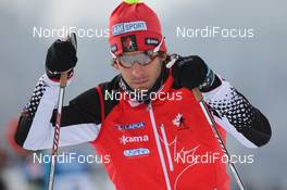 07.12.2012, Hochfilzen, Austria (AUT): Scott Perras (CAN), Salomon, Swix - IBU world cup biathlon, sprint men, Hochfilzen (AUT). www.nordicfocus.com. © Manzoni/NordicFocus. Every downloaded picture is fee-liable.