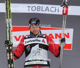04.01.2012, Cortina-Toblach, Italy (ITA): current Sprint Leader Petter Northug (NOR), Fischer, Rottefella, Alpina, Ski Go, Swix   - FIS world cup cross-country, tour de ski, individual sprint, Cortina-Toblach (ITA). www.nordicfocus.com. © Hemmersbach/NordicFocus. Every downloaded picture is fee-liable.