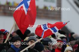 05.01.2012, Cortina-Toblach, Italy (ITA): feature, norwegian flags - FIS world cup cross-country, tour de ski, pursuit women, Cortina-Toblach (ITA). www.nordicfocus.com. © Hemmersbach/NordicFocus. Every downloaded picture is fee-liable.