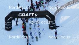 07.01.2012, Val di Fiemme, Italy (ITA): helicopter view with the Craft arc - FIS world cup cross-country, tour de ski, mass men, Val di Fiemme (ITA). www.nordicfocus.com. © Hemmersbach/NordicFocus. Every downloaded picture is fee-liable.