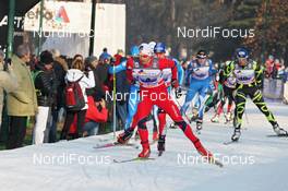 15.01.2012, Milano, Italy (ITA): group, in front Tomas Northug (NOR), Fischer, Rottefella, Alpina, Swix  - FIS world cup cross-country, team sprint, Milano (ITA). www.nordicfocus.com. © Hemmersbach/NordicFocus. Every downloaded picture is fee-liable.
