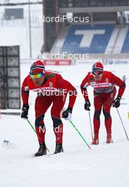 20.01.2012, Otepaeae, Estland (EST): Oystein Pettersen (NOR), Rossignol, Rottefella, Swix, KV+, Bliz trying the double pole without wax - FIS world cup cross-country, training, Otepaeae (EST). www.nordicfocus.com. © Hemmersbach/NordicFocus. Every downloaded picture is fee-liable.
