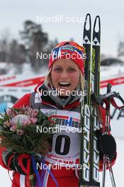 05.02.2012, Rybinsk, Russia (RUS): todays winner Therese Johaug (NOR), Fischer, Salomon, Swix  - FIS world cup cross-country, skiathlon women, Rybinsk (RUS). www.nordicfocus.com. © Hemmersbach/NordicFocus. Every downloaded picture is fee-liable.