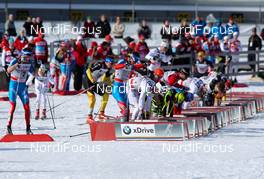 10.03.2012, Oslo, Norway (NOR):  action at the ski changing - FIS world cup cross-country, mass men, Oslo (NOR). www.nordicfocus.com. Â© Laiho/NordicFocus. Every downloaded picture is fee-liable.