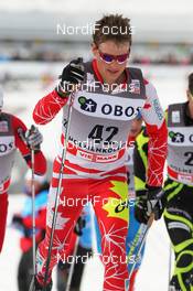 10.03.2012, Oslo, Norway (NOR): Kevin Sandau (CAN), Fischer, Rottefella, Swix, One Way  - FIS world cup cross-country, mass men, Oslo (NOR). www.nordicfocus.com. © Hemmersbach/NordicFocus. Every downloaded picture is fee-liable.