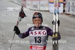 11.03.2012, Oslo, Norway (NOR): Masako Ishida (JPN), Salomon, Swix  - FIS world cup cross-country, mass women, Oslo (NOR). www.nordicfocus.com. © Hemmersbach/NordicFocus. Every downloaded picture is fee-liable.