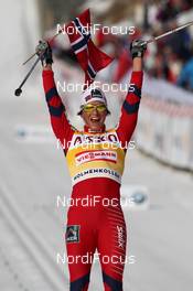 11.03.2012, Oslo, Norway (NOR): todays winner Marit Bjoergen (NOR), Fischer, Rottefella, Swix  - FIS world cup cross-country, mass women, Oslo (NOR). www.nordicfocus.com. © Hemmersbach/NordicFocus. Every downloaded picture is fee-liable.