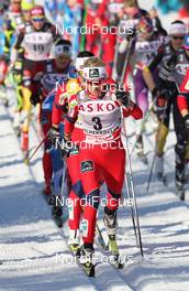11.03.2012, Oslo, Norway (NOR): in front Therese Johaug (NOR), Fischer, Salomon, Swix  - FIS world cup cross-country, mass women, Oslo (NOR). www.nordicfocus.com. © Hemmersbach/NordicFocus. Every downloaded picture is fee-liable.