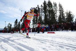 11.03.2012, Oslo, Norway (NOR): Marit Bjoergen (NOR), Fischer, Swix, Rottefella  - FIS world cup cross-country, 30km mass women, Oslo (NOR). www.nordicfocus.com.Â© Laiho/NordicFocus. Every downloaded picture is fee-liable.