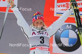 11.03.2012, Oslo, Norway (NOR): 3rd Therese Johaug (NOR), Fischer, Salomon, Swix  - FIS world cup cross-country, mass women, Oslo (NOR). www.nordicfocus.com. © Hemmersbach/NordicFocus. Every downloaded picture is fee-liable.