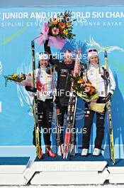 21.02.2012, Erzurum, Turkey (TUR): l-r: Emma Wiken (SWE), Alpina, Fischer, Swix, Craft, Hanna Kolb (GER), Madshus, Swix, adidas, Jennie Oeberg (GER), Fischer, Salomon, Swix, Craft, Rudy Project - FIS junior world ski championships cross-country, individual sprint U23, Erzurum (TUR). www.nordicfocus.com. © Felgenhauer/NordicFocus. Every downloaded picture is fee-liable.