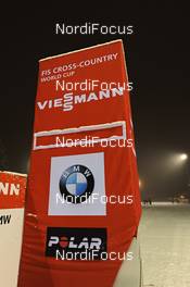 24.11.2012, Gaellivare, Sweden (SWE): finish line with Viessmann and BMW - FIS world cup cross-country, 10km women, Gaellivare (SWE). www.nordicfocus.com. © Felgenhauer/NordicFocus. Every downloaded picture is fee-liable.