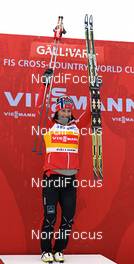 24.11.2012, Gaellivare, Sweden (SWE): Marit Bjoergen (NOR), celebrates - FIS world cup cross-country, 10km women, Gaellivare (SWE). www.nordicfocus.com. © Felgenhauer/NordicFocus. Every downloaded picture is fee-liable.