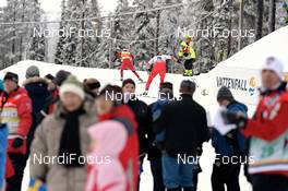 24.11.2012, Gaellivare, Sweden (SWE): Justyna Kowalczyk (POL) chasing Marit Bjoergen (NOR) - FIS world cup cross-country, 10km women, Gaellivare (SWE). www.nordicfocus.com. © Felgenhauer/NordicFocus. Every downloaded picture is fee-liable.
