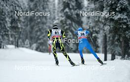24.11.2012, Gaellivare, Sweden (SWE): l-r: Maurice Manificat (FRA), Valerio Checchi (ITA) - FIS world cup cross-country, 15km men, Gaellivare (SWE). www.nordicfocus.com. © Felgenhauer/NordicFocus. Every downloaded picture is fee-liable.