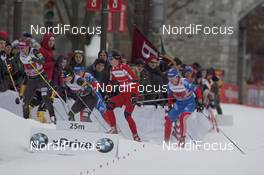 07.12.2012, Quebec, Canada (CAN): in front Jessica Diggins (USA) Salomon, One Way - FIS world cup cross-country, team sprints, Quebec (CAN). www.nordicfocus.com. © Arnautovitch/NordicFocus. Every downloaded picture is fee-liable.