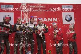 07.12.2012, Quebec, Canada (CAN): l-r team GER, team USA I, team NOR I - FIS world cup cross-country, team sprints, Quebec (CAN). www.nordicfocus.com. © Arnautovitch/NordicFocus. Every downloaded picture is fee-liable.