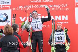 13.12.2012, Canmore, Canada (CAN): l-r Tim Tscharnke (GER) Fischer, Rottefella, Alpina, Swix, adidas, Tobias Angerer (GER) Fischer, Rottefella, adidas, One Way  - FIS world cup cross-country, mass men, Canmore (CAN). www.nordicfocus.com. © Roycroft/NordicFocus. Every downloaded picture is fee-liable.