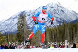 16.12.2012, Canmore, Canada (CAN): Evgenji Dementiev (RUS), Madshus, Salomon, Swix, adidas - FIS world cup cross-country, skiathlon men, Canmore (CAN). www.nordicfocus.com. © Roycroft/NordicFocus. Every downloaded picture is fee-liable.
