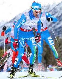 16.12.2012, Canmore, Canada (CAN): Roland Clara (ITA), Fischer, Swix, Rottefella  - FIS world cup cross-country, skiathlon men, Canmore (CAN). www.nordicfocus.com. © Roycroft/NordicFocus. Every downloaded picture is fee-liable.