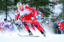 16.12.2012, Canmore, Canada (CAN): in front Chris Andre Jespersen (NOR), Rossignol, Start, Rottefella, Skigo - FIS world cup cross-country, skiathlon men, Canmore (CAN). www.nordicfocus.com. © Roycroft/NordicFocus. Every downloaded picture is fee-liable.