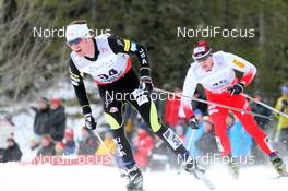 16.12.2012, Canmore, Canada (CAN): Tad Elliott (USA) Salomon, Swix - FIS world cup cross-country, skiathlon men, Canmore (CAN). www.nordicfocus.com. © Roycroft/NordicFocus. Every downloaded picture is fee-liable.