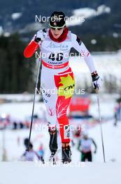 16.12.2012, Canmore, Canada (CAN): Daria Gaiazova (CAN), Rossignol, Swix, Rottefella, One Way  - FIS world cup cross-country, skiathlon women, Canmore (CAN). www.nordicfocus.com. © Roycroft/NordicFocus. Every downloaded picture is fee-liable.