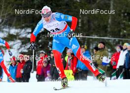 16.12.2012, Canmore, Canada (CAN): Olga Rotcheva (RUS), Fischer, Swix, Rottefella, Adidas  - FIS world cup cross-country, skiathlon women, Canmore (CAN). www.nordicfocus.com. © Roycroft/NordicFocus. Every downloaded picture is fee-liable.