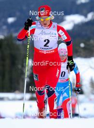 16.12.2012, Canmore, Canada (CAN):  Vibeke Skofterud (NOR), Fischer, One Way, Alpina, Rottefella, Yoko - FIS world cup cross-country, skiathlon women, Canmore (CAN). www.nordicfocus.com. © Roycroft/NordicFocus. Every downloaded picture is fee-liable.