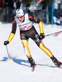 03.03.2012, Lahti, Finland (FIN):  Tino Edelmann (GER), Madshus, Leki, Rottefella, Adidas - FIS world cup nordic combined, individual gundersen HS130/10km, Lahti (FIN). www.nordicfocus.com. Â© Laiho/NordicFocus. Every downloaded picture is fee-liable.