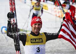 10.03.2012, Oslo, Norway (NOR): todays winner Bryan Fletcher (USA), Madshus, Rottefella  - FIS world cup nordic combined, individual gundersen HS134/10km, Oslo (NOR). www.nordicfocus.com. © Hemmersbach/NordicFocus. Every downloaded picture is fee-liable.
