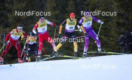 24.11.2012, Lillehammer, Norway (NOR): (l-r) Mario Stecher (AUT), Fischer, Leki, Rottefella, Loeffler, Eric Frenzel (GER), Fischer, Leki, Salomon, Adidas and Yusuke Minato (JPN), Fischer, Rottefella  - FIS world cup nordic combined, individual gundersen HS106/10km, Lillehammer (NOR). www.nordicfocus.com. © Laiho/NordicFocus. Every downloaded picture is fee-liable.