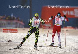 02.12.2012, Kuusamo, Finland (FIN): l-r: Sebastien Lacroix (FRA), Wilhelm Denifl (AUT) - FIS world cup nordic combined, team sprint HS142/2x7.5km, Kuusamo (FIN). www.nordicfocus.com. © Felgenhauer/NordicFocus. Every downloaded picture is fee-liable.