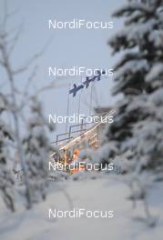 02.12.2012, Kuusamo, Finland (FIN):  flags on the top of the jumping hill - FIS world cup nordic combined, team sprint HS142/2x7.5km, Kuusamo (FIN). www.nordicfocus.com. © Laiho/NordicFocus. Every downloaded picture is fee-liable.
