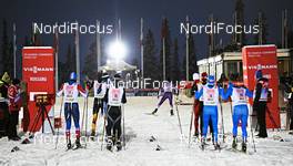 02.12.2012, Kuusamo, Finland (FIN): Team Japan just after the start - FIS world cup nordic combined, team sprint HS142/2x7.5km, Kuusamo (FIN). www.nordicfocus.com. © Felgenhauer/NordicFocus. Every downloaded picture is fee-liable.