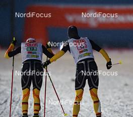 02.12.2012, Kuusamo, Finland (FIN): l-r: Eric Frenzel (GER), Bjoern Kircheisen (GER) - FIS world cup nordic combined, team sprint HS142/2x7.5km, Kuusamo (FIN). www.nordicfocus.com. © Felgenhauer/NordicFocus. Every downloaded picture is fee-liable.