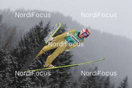 04.02.2012, Val di Fiemme, Italy (ITA): Robert Kranjec (SLO), Fischer - FIS world cup ski jumping, individual HS134, Val di Fiemme (ITA). www.nordicfocus.com. © Manzoni/NordicFocus. Every downloaded picture is fee-liable.