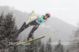 04.02.2012, Val di Fiemme, Italy (ITA): Manuel Fettner (AUT), Fischer - FIS world cup ski jumping, individual HS134, Val di Fiemme (ITA). www.nordicfocus.com. © Manzoni/NordicFocus. Every downloaded picture is fee-liable.