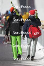04.02.2012, Val di Fiemme, Italy (ITA): Andreas Wank (GER), Fischer, Kenneth Gangnes (NOR), Fischer - FIS world cup ski jumping, individual HS134, Val di Fiemme (ITA). www.nordicfocus.com. © Manzoni/NordicFocus. Every downloaded picture is fee-liable.