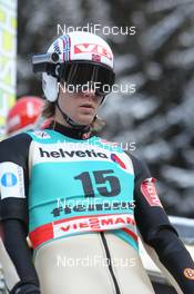 03.02.2012, Val di Fiemme, Italy (ITA): Bjoern Einar Romoeren (NOR), Fischer with a special helmet camera - FIS world cup ski jumping, qualification, Val di Fiemme (ITA). www.nordicfocus.com. © Manzoni/NordicFocus. Every downloaded picture is fee-liable.