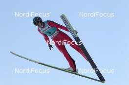 03.02.2012, Val di Fiemme, Italy (ITA): Nikolay Karpenko (KAZ), Fischer - FIS world cup ski jumping, qualification, Val di Fiemme (ITA). www.nordicfocus.com. © Manzoni/NordicFocus. Every downloaded picture is fee-liable.