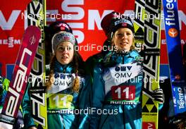 23.11.2012, Lillehammer, Norway (NOR):  (l-r) Anette Sagen (NOR), Fischer and Maren Lundby (NOR), Fischer - FIS world cup ski jumping, mixed team HS100, Lillehammer (NOR). www.nordicfocus.com. © Laiho/NordicFocus. Every downloaded picture is fee-liable.