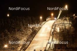29.11.2012 Kuusamo, Finland (FIN): Ruka ski jumping hill in the evening - FIS world cup ski jumping, training, Kuusamo (FIN). www.nordicfocus.com. © Felgenhauer/NordicFocus. Every downloaded picture is fee-liable.