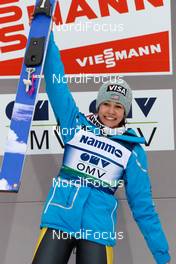 09.03.2012, Oslo, Norway (NOR): Sarah Hendrickson (USA), Fluege.de  - FIS world cup ski jumping ladies, individual HS106, Oslo (NOR). www.nordicfocus.com. Â© Laiho/NordicFocus. Every downloaded picture is fee-liable.