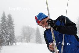 08.01.2012, Liberec, Czech Republic (CZE): last gripwax tuning on Fischer skis - FIS Marathon Cup Jizerska Padesatka, Liberec (CZE). www.nordicfocus.com. © Susanka/NordicFocus. Every downloaded picture is fee-liable.
