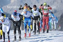05.02.2012, Oberammergau, Germany (GER): the leading group with Stanislav Rezac (CZE), Swix, Madshus - FIS Marathon Cup Koenig Ludwig Lauf, Oberammergau (GER). www.nordicfocus.com. © Felgenhauer/NordicFocus. Every downloaded picture is fee-liable.