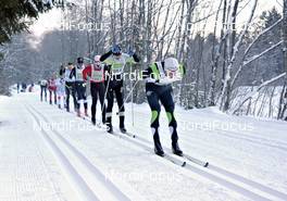05.02.2012, Oberammergau, Germany (GER): chasing group - FIS Marathon Cup Koenig Ludwig Lauf, Oberammergau (GER). www.nordicfocus.com. © Felgenhauer/NordicFocus. Every downloaded picture is fee-liable.