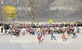 04.02.2012, Oberammergau, Germany (GER): start of the 50k race - Koenig Ludwig Lauf, Oberammergau (GER). www.nordicfocus.com. © Felgenhauer/NordicFocus. Every downloaded picture is fee-liable.