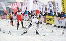 11.-12.02.2012, St. Johann, Austria (AUT): the finish of the Minikoasa - Int. Tiroler Koasalauf, St. Johann (AUT). www.nordicfocus.com. © Felgenhauer/NordicFocus. Every downloaded picture is fee-liable.