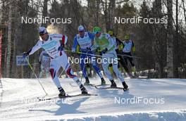 04.03.2012, Mora, Sweden (SWE): in front Daniel Tynell (SWE), Salomon, One Way, behind Jerry Ahrlin (SWE), Team Xtra, Madshus, Swix, Rottefella, Craft  - FIS Marathon Cup Vasaloppet, Mora (SWE). www.nordicfocus.com. © Hemmersbach/NordicFocus. Every downloaded picture is fee-liable.